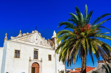 View on church of St. Sebastian in Lagos. Algarve, Portugal clipart