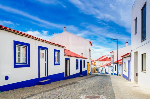 Vista sul centro storico di Vila Nova de Milfontes, Portogallo — Foto Stock