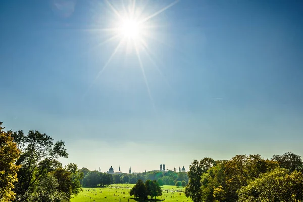 English Garden of Munich in Bavaria, Munich in Bavaria — Stock Photo, Image