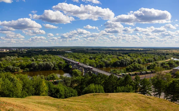 Bridge across Klyaz'ma river — Stock Photo, Image