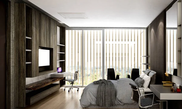 Modern Minimal Bedroom Interior Design — Stock Photo, Image