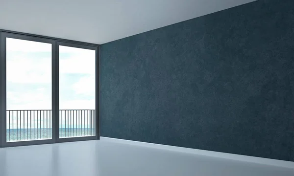 Diseño Interior Sala Estar Vacía Fondo Patrón Pared Textura Verde — Foto de Stock