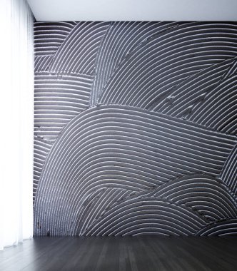 Modern loft oturma odası iç tasarım ve doku duvar desen arka plan 