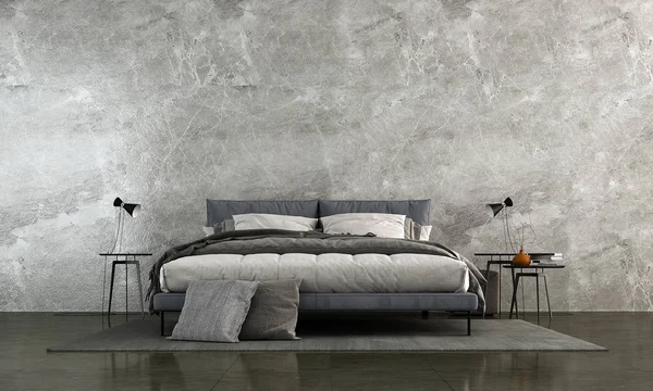 The interior design of minimal bedroom and wall texture background