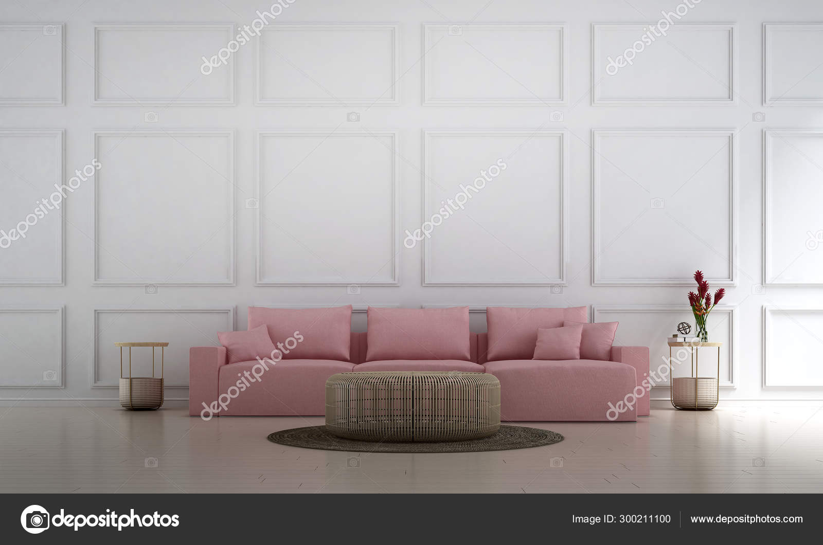 Maxalto Living Room White Wall Texture Background Pink