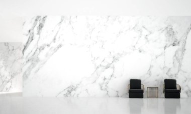 Lüks salon ve oturma odası ve mermer duvar arka plan iç tasarım