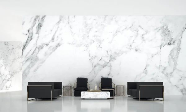 Interior Design Luxury Lounge Living Room Marble Wall Wall Background — Stock Photo, Image