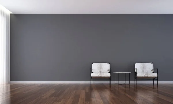 Modern black living room interior design and grey paint wall texture wall pattern background