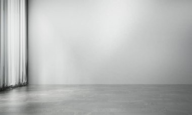 Beyaz boş ve bahçe görünümü arka plan 