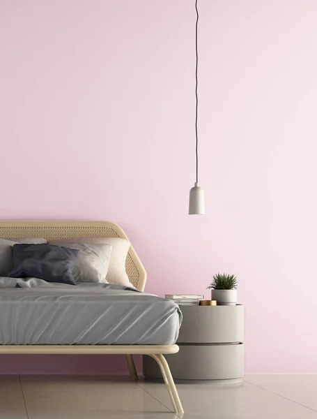 Desain Interior Kamar Tidur Modern Dan Latar Belakang Pola Dinding — Stok Foto