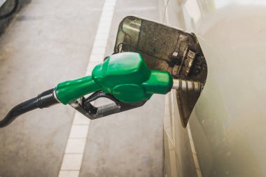 Yeşil gaz dispenser yakın çekim