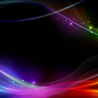 Gökkuşağı ile soyut siyah arka plan