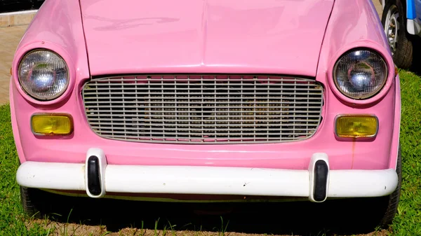 vintage car in the garden