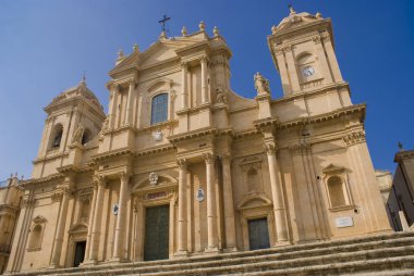 Noto, İtalya Sicilya'da katedral cephe