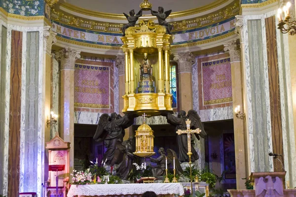 Altar Virgem Negra Santuário Tindary Sicília — Fotografia de Stock