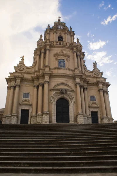 Facade Cathedral Ragusa Sicily Italy — Stock Photo, Image