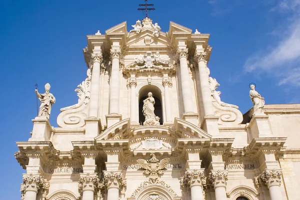 Fachada Catedral Siracusa Sicilia Italia —  Fotos de Stock