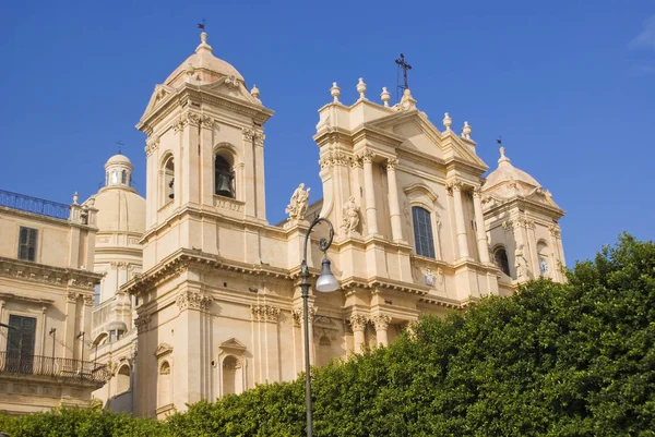 Gevel Van Kathedraal Van Noto Sicilië Italië — Stockfoto