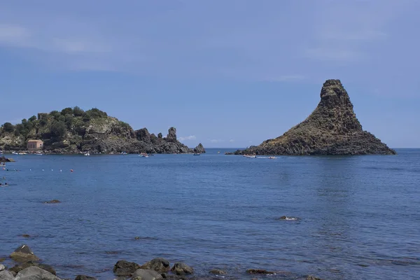 Islas Cíclope Acitrezza Sicilia Italia — Foto de Stock