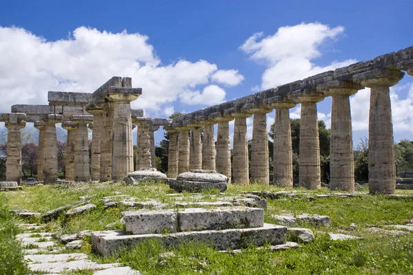 Tempel van Hera, Paestum Stockfoto