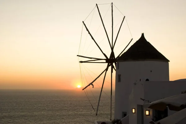 Solnedgång från Oia, Santorini — Stockfoto