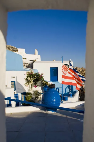 Vilão grego, Santorini — Fotografia de Stock