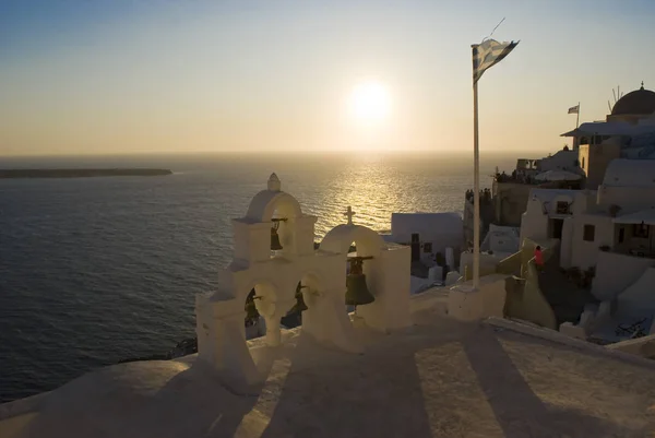 Sonnenuntergang von oia, santorini — Stockfoto