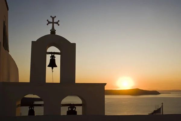 Solnedgång vid Santorini — Stockfoto