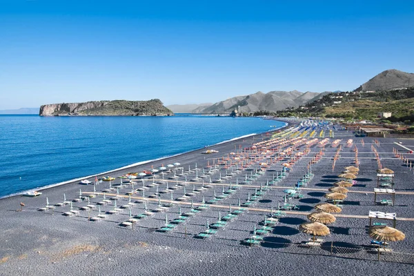 Vue Une Plage Équipée Italie — Photo