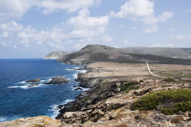 İtalya 'nın Sardinya kentindeki Asinara adasından panoramik manzara