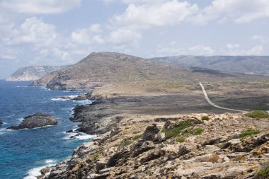 İtalya 'nın Sardinya kentindeki Asinara adasından panoramik manzara