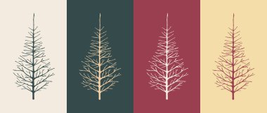 Noel ağacı süslemek hazır iğneler olmadan.