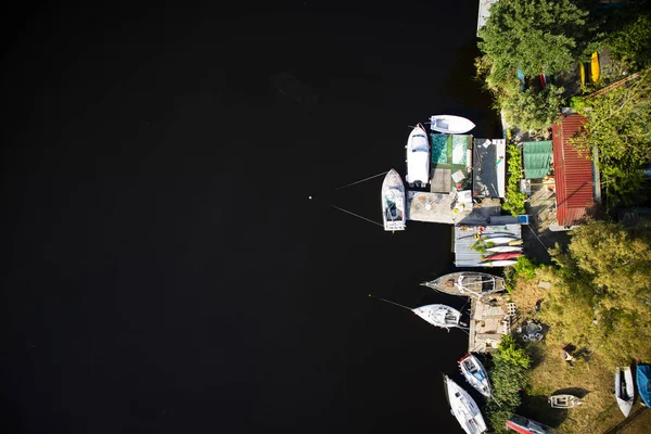 Вид Небольшой Порт Озера Массачукколи Виареджо — стоковое фото