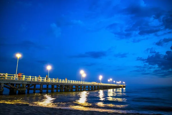 Beeltenis Van Pier Van Forte Dei Marmi Versilia Toscane Italië — Stockfoto