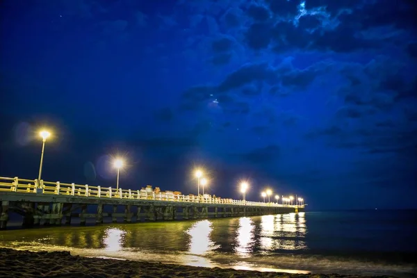 Beeltenis Van Pier Van Forte Dei Marmi Versilia Toscane Italië — Stockfoto