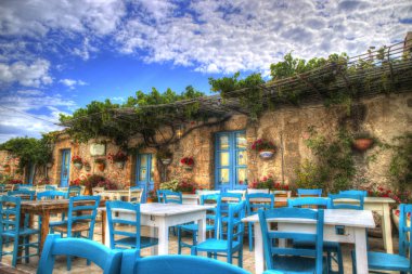 Marzamemi Köyü, küçük bir balıkçı köyü Sicilya İtalya