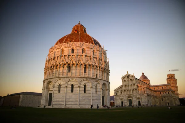 Öğleden Sonra Ünlü Piazza Dei Miracoli Pisa Talya Nın Görünümü — Stok fotoğraf