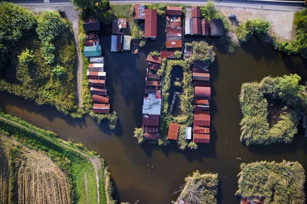 Стародавнє Село Зберігання Рибальських Човнів Повністю Покинуте — стокове фото