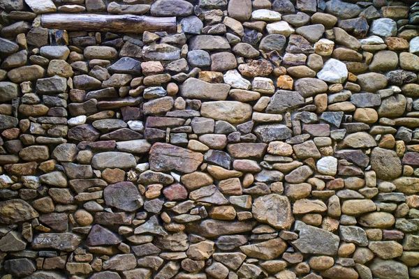 Τοίχο Κτισμένο Χρήση Του Ποταμού Πέτρες — Φωτογραφία Αρχείου