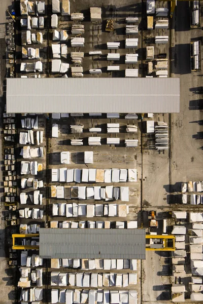 Aerial View Area Used Marble Warehouse Awaiting Processing — Stock Photo, Image