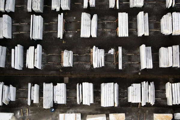 Aerial View Area Used Marble Warehouse Awaiting Processing — Stock Photo, Image