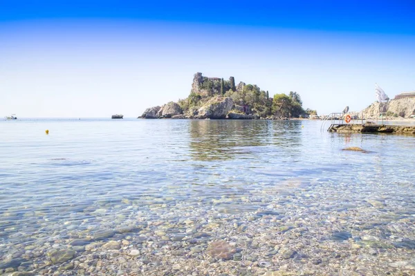 Sicília Itália Vista Famoso Isola Bella Taormina — Fotografia de Stock