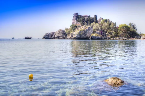 Sicilia Italia Vista Famosa Isola Bella Taormina —  Fotos de Stock