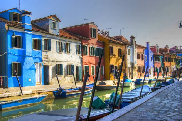 Vista Del Pequeño Colorido Pueblo Burano Cerca Venecia — Foto de Stock