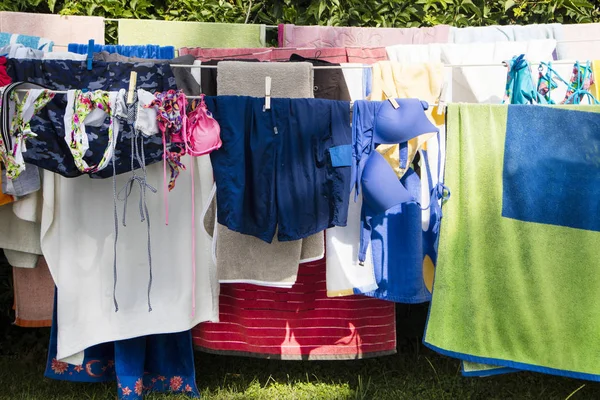 Point Dry Clothes Full Sun Having Washed Them — Stock Photo, Image