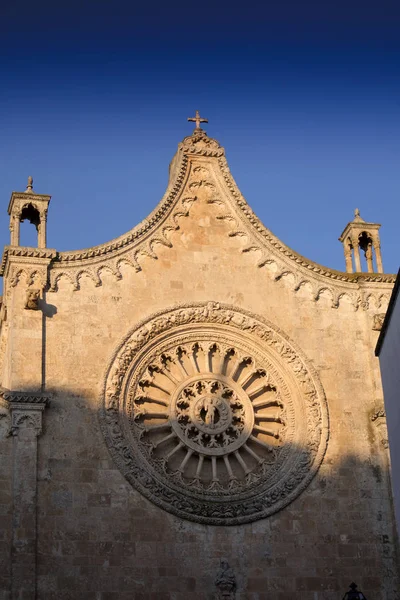 Vista Tramonto Dell Arcidiocesi Ostuni Città Bianca — Foto Stock