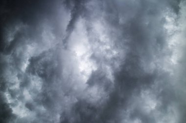 Gök gürültülü sağanakdan kara bulutlar