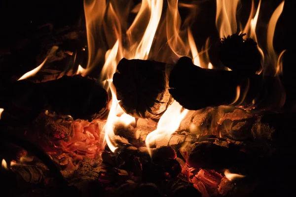 The red burning of wood — Stock Photo, Image