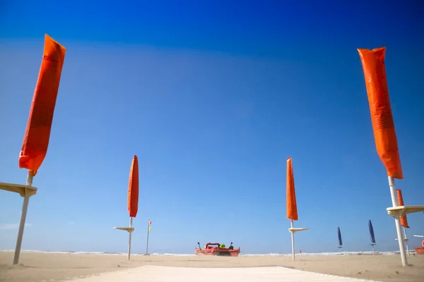 Autunno Vista Sulla Spiaggia Viareggio Toscana Italia — Foto Stock