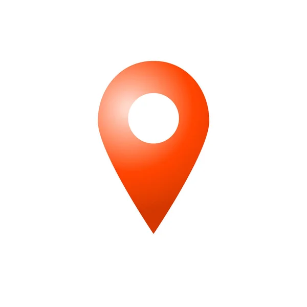 Icono Puntero Lugar Mapa Simple Pin Posición — Vector de stock